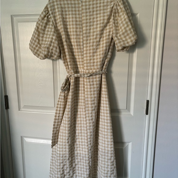 Kensie Womens Midi Dress Beige Sz 12 - Picture 7 of 14